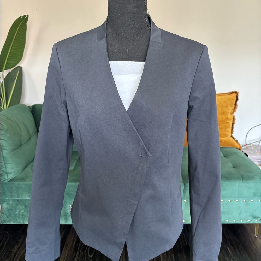 Theory Navy Blue Asymmetric Women's Blazer